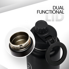 MagnaLid Water Bottle | Phone Holder + 360° Tripod | 32OZ | 1.0L | Fragmade