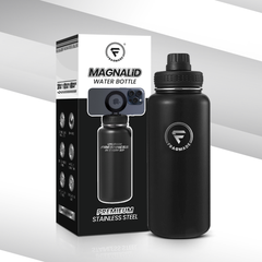 MagnaLid Water Bottle | Phone Holder + 360° Tripod | 32OZ | 1.0L | Fragmade