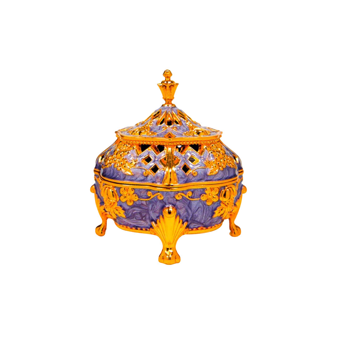 Lilac Enamel Gold Hinged Burner by Al Haramain